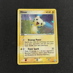 Minun 6/12 EX Trainer Kit 2 Plusle & Minun Holo 2006 Vintage Pokemon Card TCG LP - Image 1