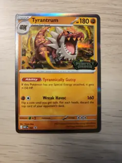 Pokemon TCG Perfect Order Build & Battle Stamped Promo Tyrantrum 066 Holo LP - Image 1