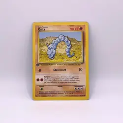 Pokemon TCG Onix Base German Set 56/102 1st Edition Common MP - Image 1