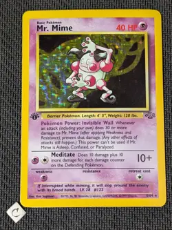 Mr. Mime 6/64 - Jungle 1st Edition Holo Rare Pokemon TCG LP - Image 1
