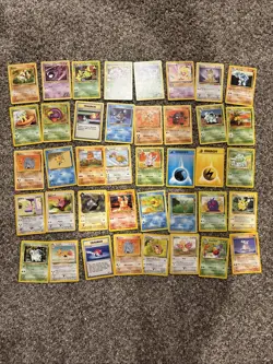 Pokemon TCG Vintage Non Holo 40 Card Lot Fossil Jungle Base Set - Image 1