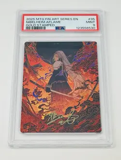 Magic the Gathering Final Fantasy Art Series, Nibelheim Aflame PSA 9 Gold-Stamp - Image 2