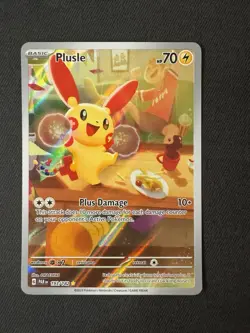 Plusle Holo Illustration Rare Pokemon TCG Card 193/182 Paradox Nm - Image 1