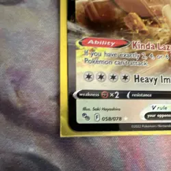 Pokemon TCG - Slaking V - 058/078 Pokemon GO Holo Ultra Rare English 2022 - Image 2