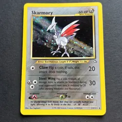 Pokemon Neo Genesis Skarmory #13/111 Holo Rare TCG Card LP Uk seller fast ship - Image 2