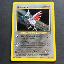 Pokemon Neo Genesis Skarmory #13/111 Holo Rare TCG Card LP Uk seller fast ship - Image 3