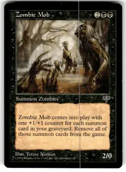 Magic the Gathering MTG Zombie Mob (153) Mirage LP - Image 1