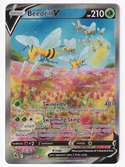 Beedrill V 161/189 Astral Radiance Pokemon TCG Full Art Ultra Rare Holofoil HP+ - Image 1