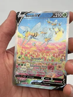 Beedrill V 161/189 Astral Radiance Pokemon TCG Full Art Ultra Rare Holofoil HP+ - Image 4