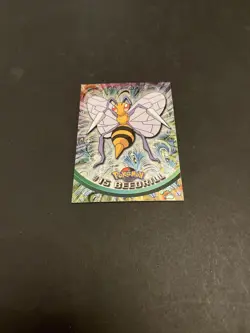 Beedrill #15 Topps Black Label TV Animation Edition Holo Pokemon 1999 LP - Image 1