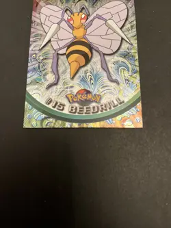 Beedrill #15 Topps Black Label TV Animation Edition Holo Pokemon 1999 LP - Image 3