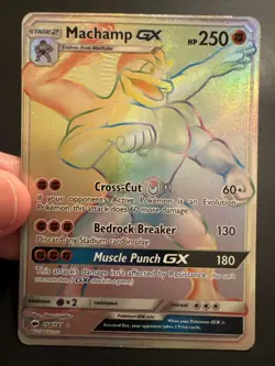 Pokemon Machamp GX Full Art Secret Rare Holo 154/147 SM-Burning Shadows TCG - Image 2