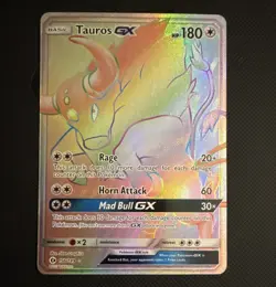 Tauros GX 156/149 Pokemon TCG SM Base Set Secret Rare Full Art Holo English 2017 - Image 1