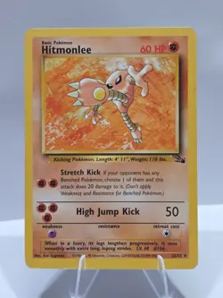 1999 Pokemon Fossil Hitmonlee 22/62 Non-Holo Rare Vintage Played LP HP WOTC - Image 1