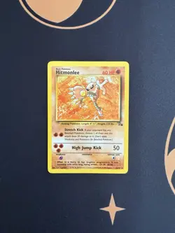 Pokemon TCG Hitmonlee 22/62 Fossil Non-Holo Card Regular Rare Unlimited WOTC - Image 1