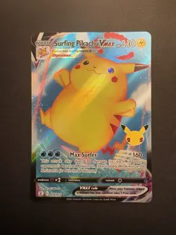 Pokemon Cards Surfing Pikachu VMAX 009/025 Celebrations Holo VMAX Rare NM - Image 1