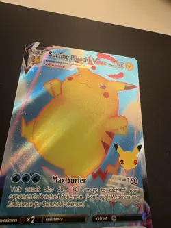 Pokemon Cards Surfing Pikachu VMAX 009/025 Celebrations Holo VMAX Rare NM - Image 2