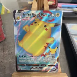 Pokemon Cards Surfing Pikachu VMAX 009/025 Celebrations Holo VMAX Rare NM - Image 1