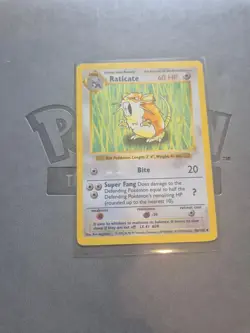 Pokemon - Raticate 40/102 Uncommon Base Set Shadowless Pokemon MP - Image 1