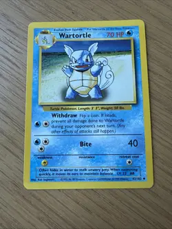 Pokemon TVG Shadowless Squirtle 63/102 & Regular Wartortle WOTC Base Set 1999 - Image 4
