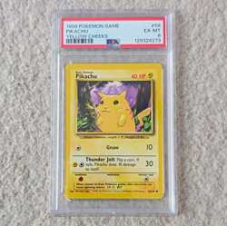 Pokemon 1999 Pikachu 058/102 Base Set Yellow Cheeks Regular PSA 6 - Image 1