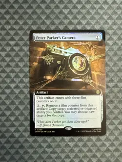 MTG Peter Parker’s Camera #0280 Foil Extended Art Rare Marvel’s Spider-Man (SPM) - Image 1