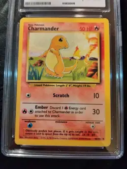 CGC 7.5 Charmander Base Set 46/102 Non-Holo 1999 Pokemon Card NM+ - Image 3