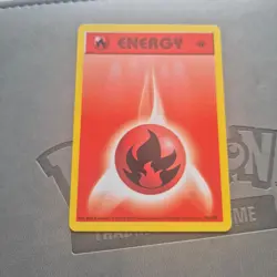 Pokemon - Fire Energy 98/102 Common Base Set Shadowless Pokemon 1st Edition LP - Image 1