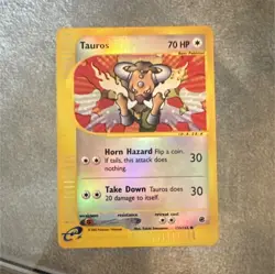 Nintendo Pokemon TCG Tauros 133/165 Expedition Base Set Reverse Holo Common 2002 - Image 1