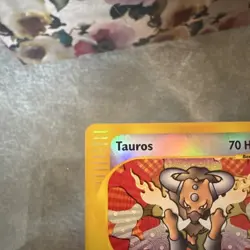 Nintendo Pokemon TCG Tauros 133/165 Expedition Base Set Reverse Holo Common 2002 - Image 2