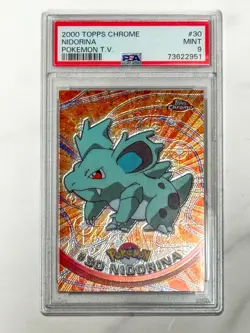 2000 TOPPS CHROME POKEMON T.V. NIDORINA #30 MINT PSA 9 - Image 2