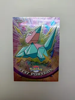 #137 Porygon Pokemon 2000 Topps Chrome TV Animation Edition Series 2 Foil - Image 1