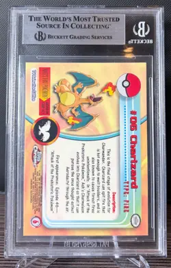 2000 Topps Chrome Pokemon T.V. #6 Charizard Beckett BGS 7.5 NM+ - Image 2