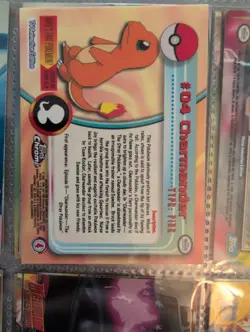 2000 Topps Chrome Pokemon Series 1 Charmander #4 - Image 2