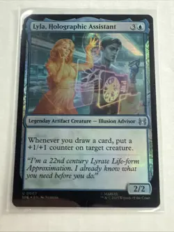 MTG Lyla, Holographic Assistant 0007 (Foil) Spider-Man: Eternal-Legal NM SPE - Image 1