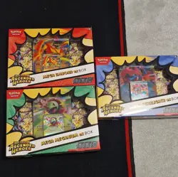 Pokemon TCG Ascended Heroes Mega Feraligatr Emboar EX Box x3 Bundle Sealed - Image 1