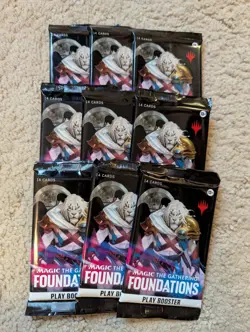 Lot of 9 MTG Magic The Gathering Foundations Play Booster Packs Sealed - Image 1
