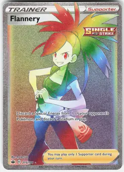 Pokemon Flannery 215/198 Rainbow Rare Chilling Reign Pokemon Holo Near Mint - Image 1