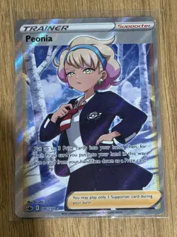 Peonia - 196/198 - Pokemon TCG - Chilling Reign Full Art Rare Card - Image 1