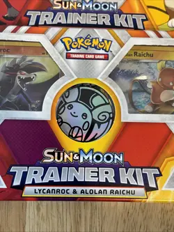 Pokemon TCG Sun Moon Trainer Kit Lycanroc Alolan Raichu Card Game - New & Sealed - Image 3
