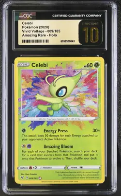 2020 Pokemon Vivid Voltage Celebi #009/185 Amazing Rare CGC 10 PRISTINE - Image 1