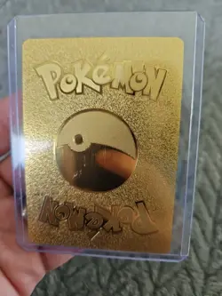 I Choose You! Pikachu Gold Foil Fan Art Vinyl Textured Collector Pokemon Card - Image 2