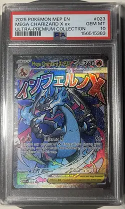 PSA 10 Gem Mint Pokemon TCG Mega Charizard X EX Ultra-Premium 023 Holo 2025 - Image 1
