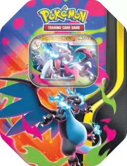 Pokemon TCG Mega Charizard X EX Tin Sealed 4 Packs Promo Card XY Evolutions - Image 1