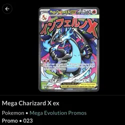 Pokemon Mega Charizard X Ex 023 Me: Mega Evolution Promo Holo EX Card - Image 1