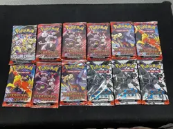 Pokemon TCG: Assorted Scarlet & Violet Booster Packs DRI BLK SCR Lot of 12 - Image 1
