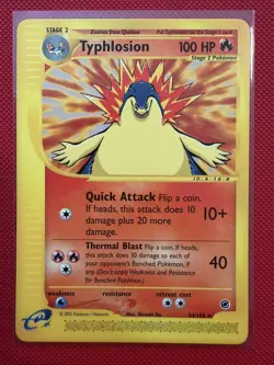 2002 Pokemon TCG Typhlosion E-Series Expedition Base Set 64/165 Non-holo LP - Image 1