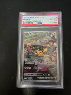 2023 Pokemon Mew EN-151 Illustration Rare #173 Pikachu PSA 10 - Image 1