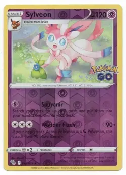 Sylveon 035/078 Reverse Holo Pokemon Go Pokemon Card NM - Image 1