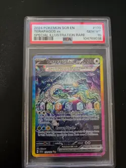 2024 Pokemon SV Stellar Crown SCR EN Terapagos ex #170/142 PSA 10 - Image 1
